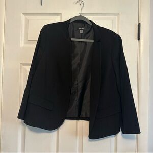 Nine West Black Open-Front Jacket with Flap Pockets